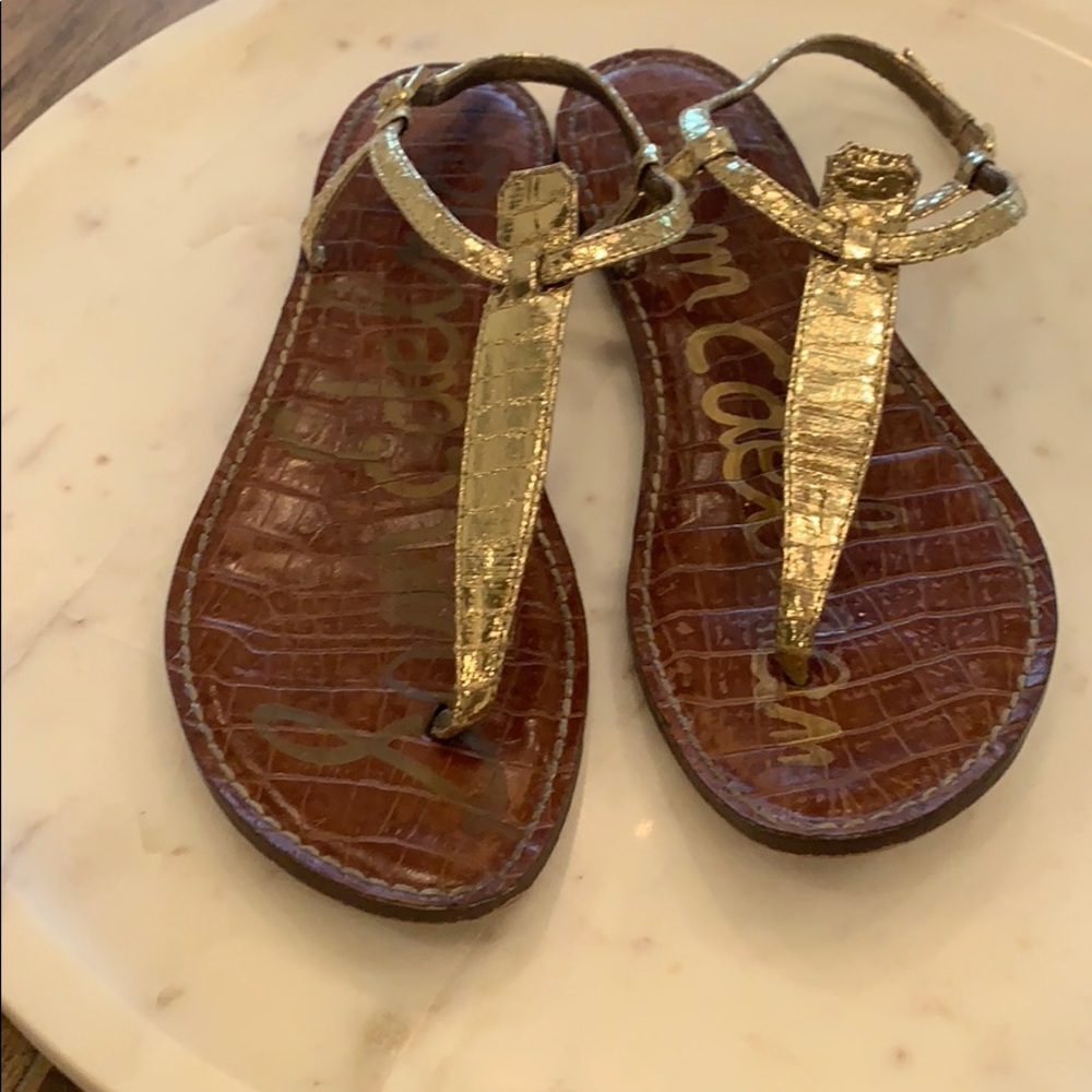 Sam Edelman gold sandals